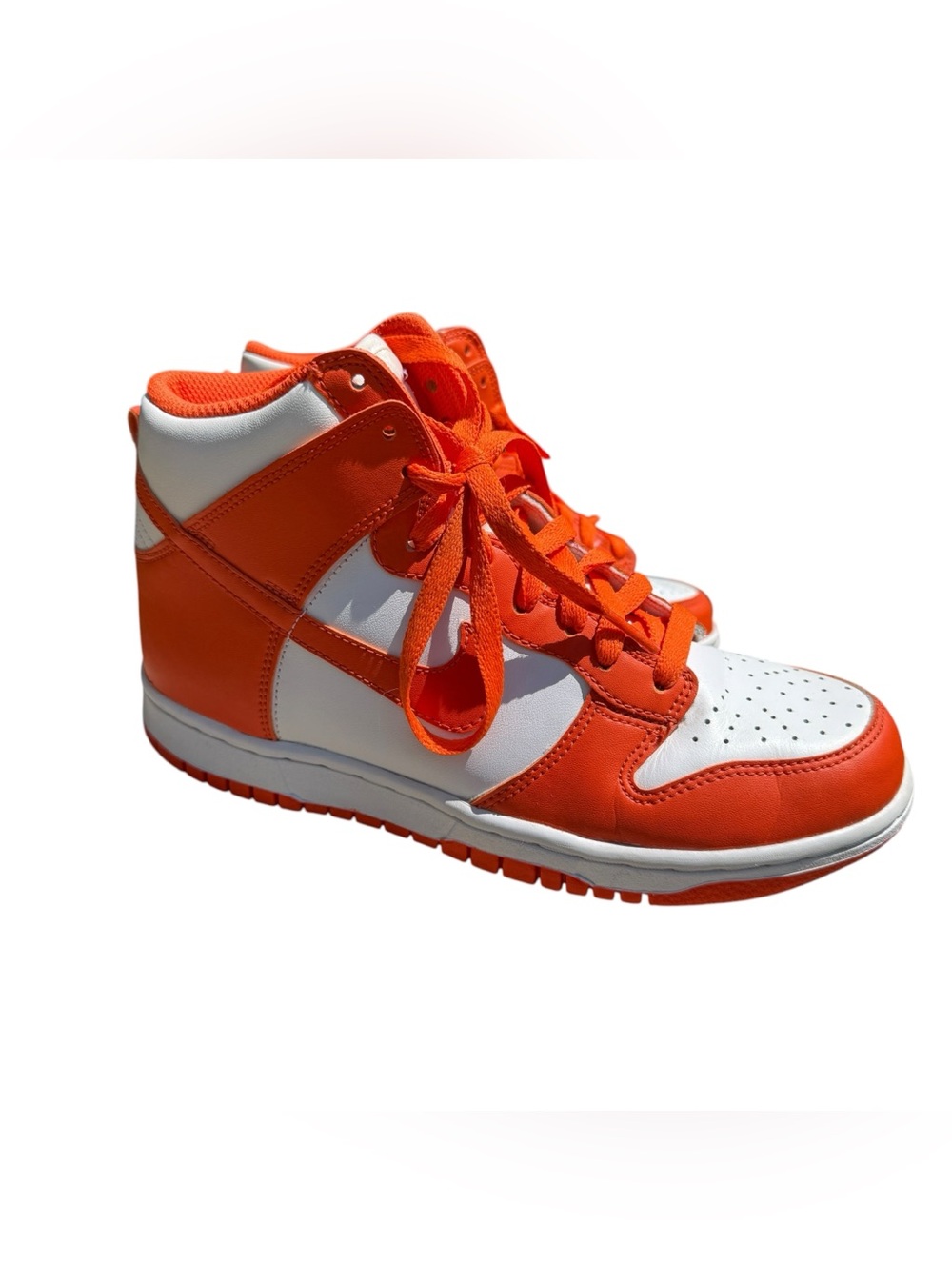 Nike Dunk High Syracuse Women’s 7.5 Orange White Leather Sneakers 6Y Retro